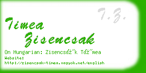 timea zisencsak business card